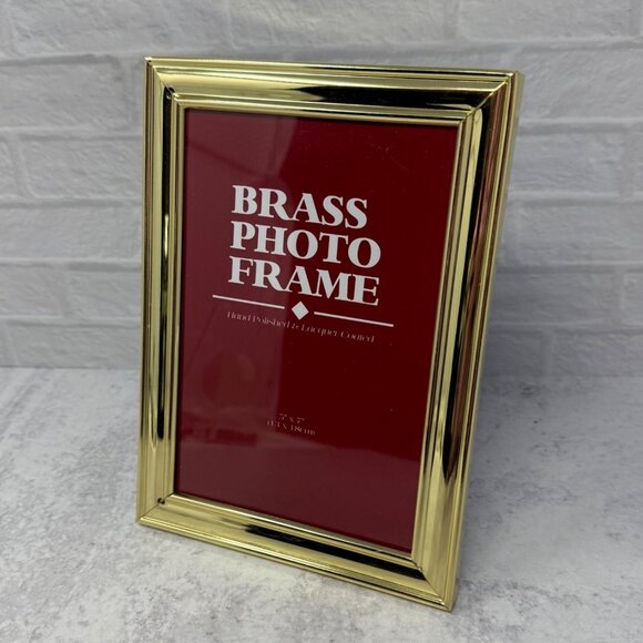 Set 3 Vintage Brass Gold photo picture frames lot 1980s 1990s 5x7 photo frame - Picture 7 of 8
